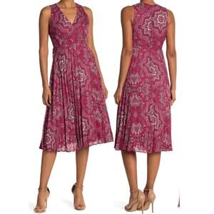 0151 NWT Sleeveless Printed Stretch Cotton Sheath Dress